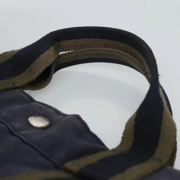 HERMES Fourre Tout MM Hand Bag Canvas Navy Auth ti2836 - Picture 9 of 16